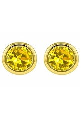 lovely smallround cz baby birthstone earrings